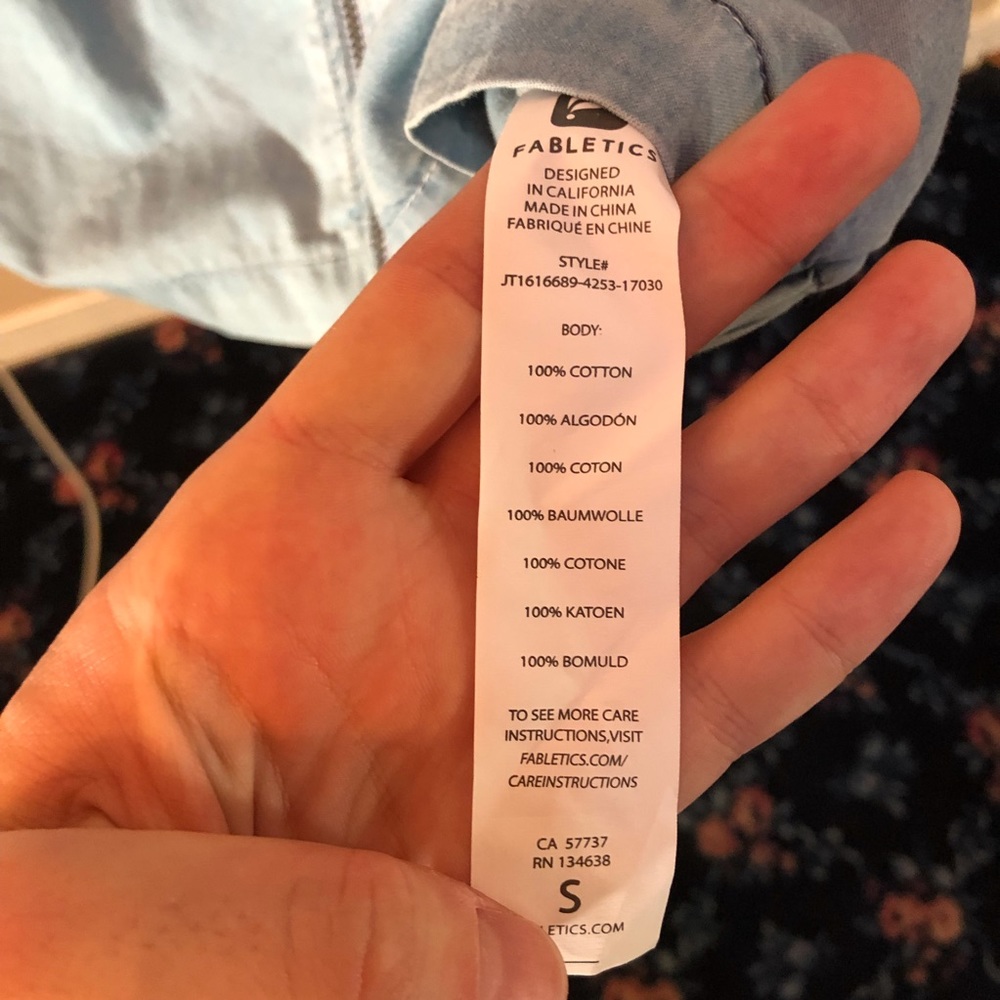 Fabletics Lightweight Chambray Jacket (S) - image 4